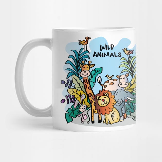 Cartoon wild animals by Handini _Atmodiwiryo